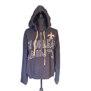 New Orleans Saints Black Quarter-Zip Hoodie – Men’s XXL